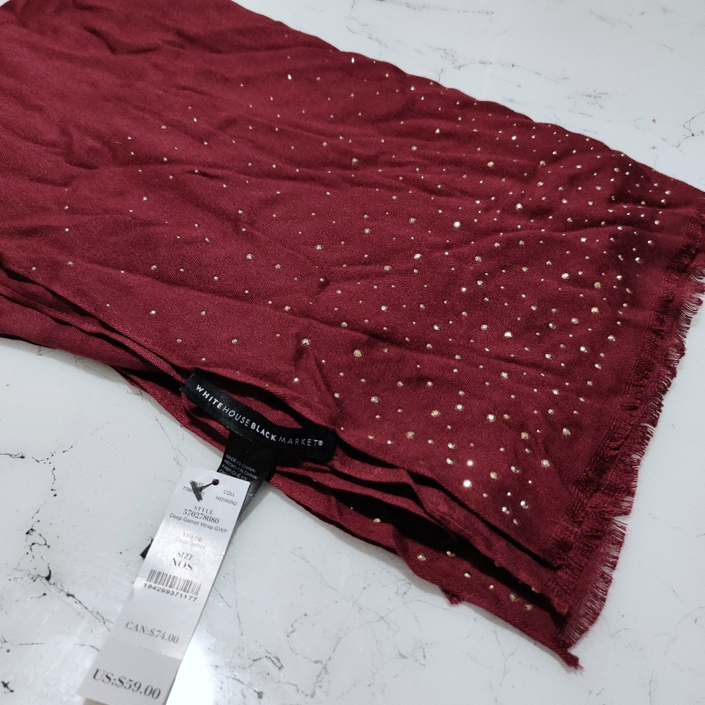 NWT large embellished Scarf